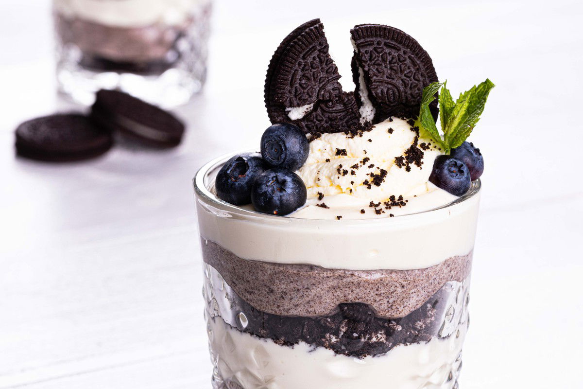 Romige Cheesecake Oreo Trifle