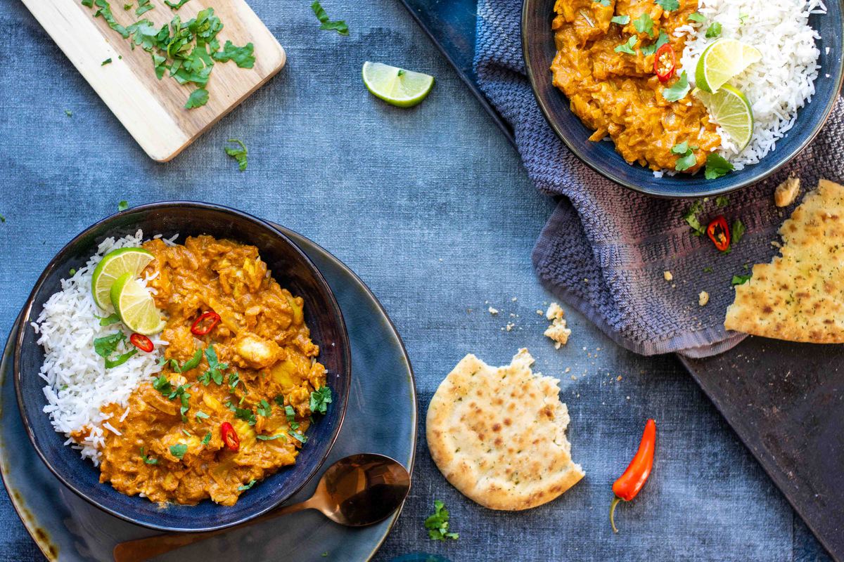 Romige Vis Tandoori Met Naanbrood