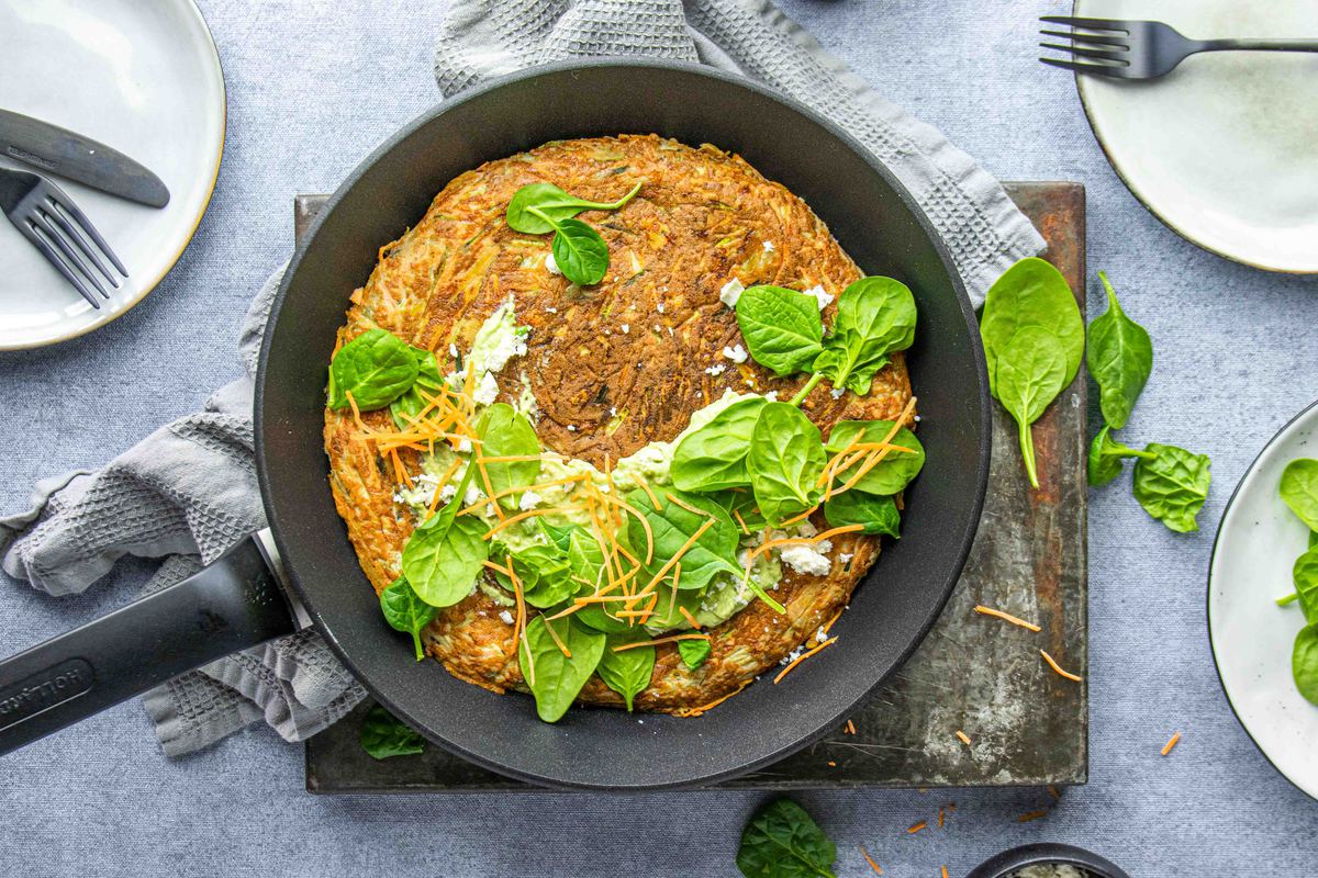 Rosti Met Spinazie Feta En Avocadospread