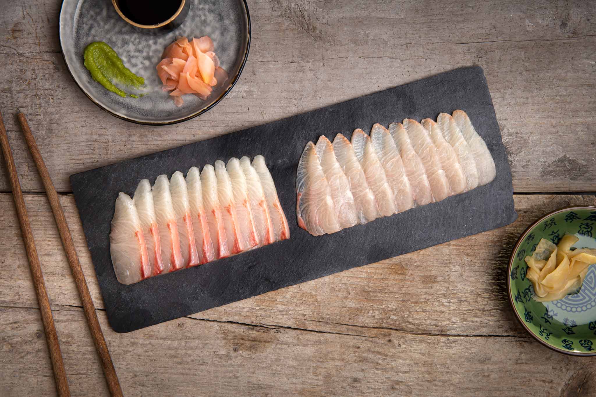 Sashimi Met Wasabi Gember En Sojasaus