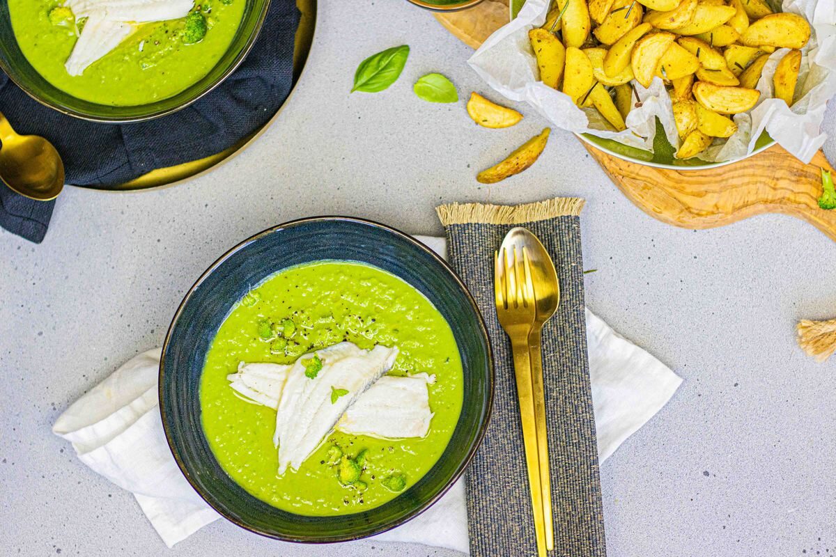 Scholfilet Met Broccoli Erwtenpuree En Provencaalse Aardappelpartjes