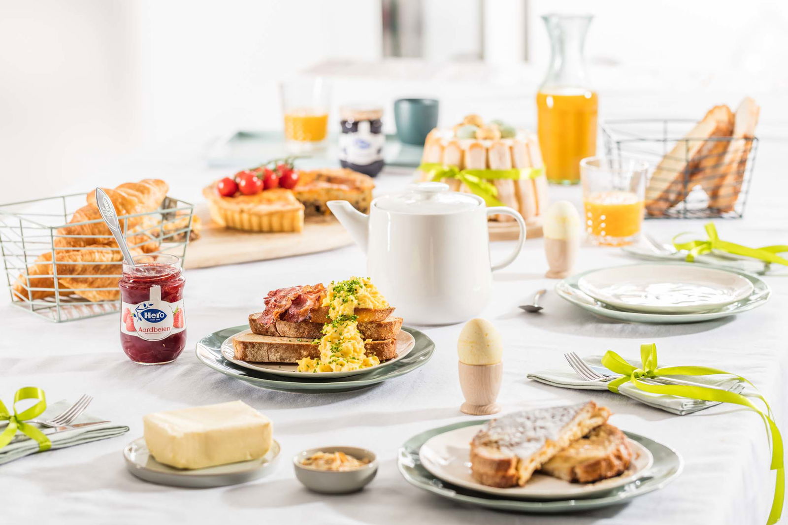 Scrambled Eggs Met Aardbeienbacon