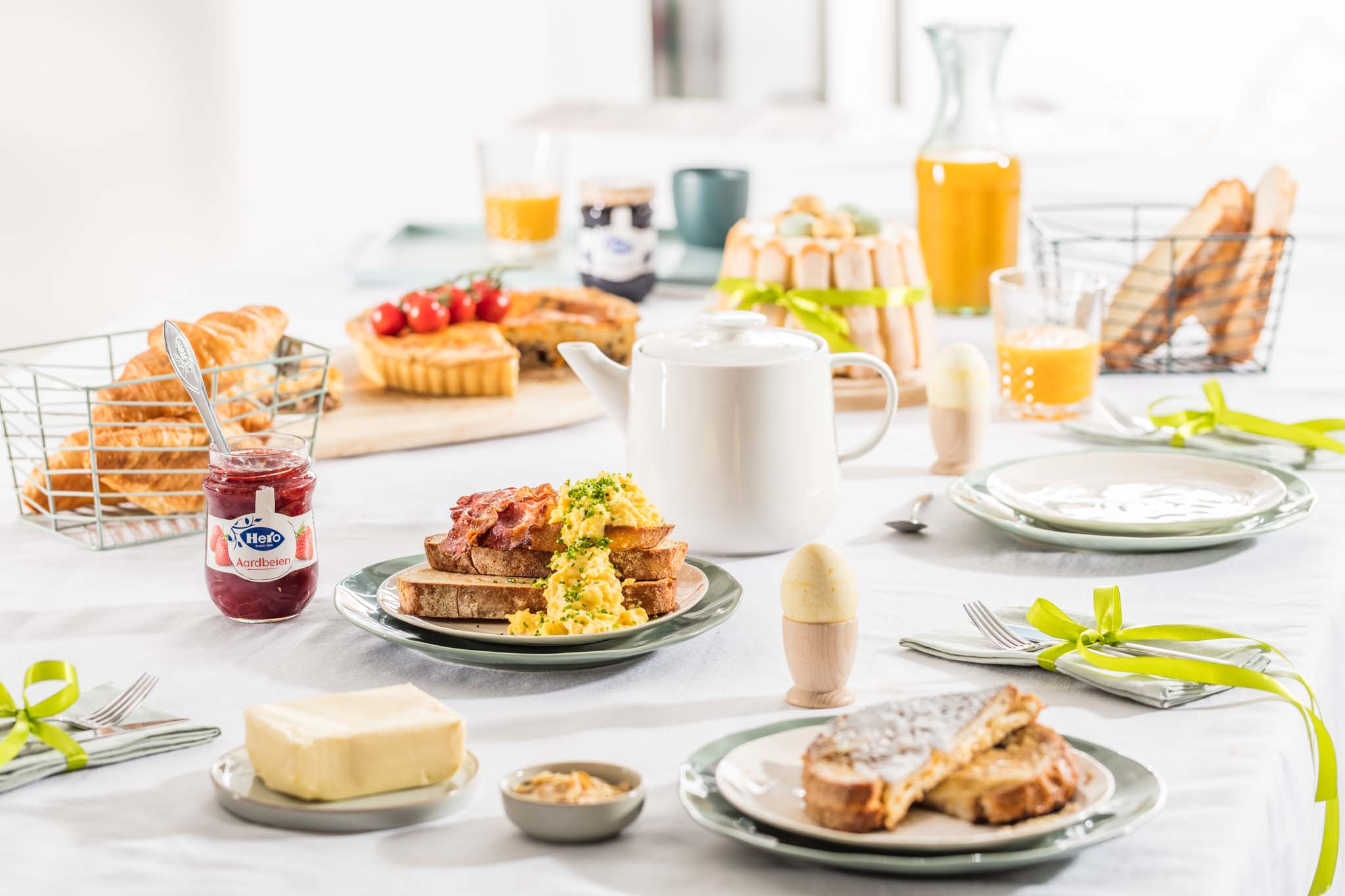 Scrambled Eggs Met Aardbeienbacon