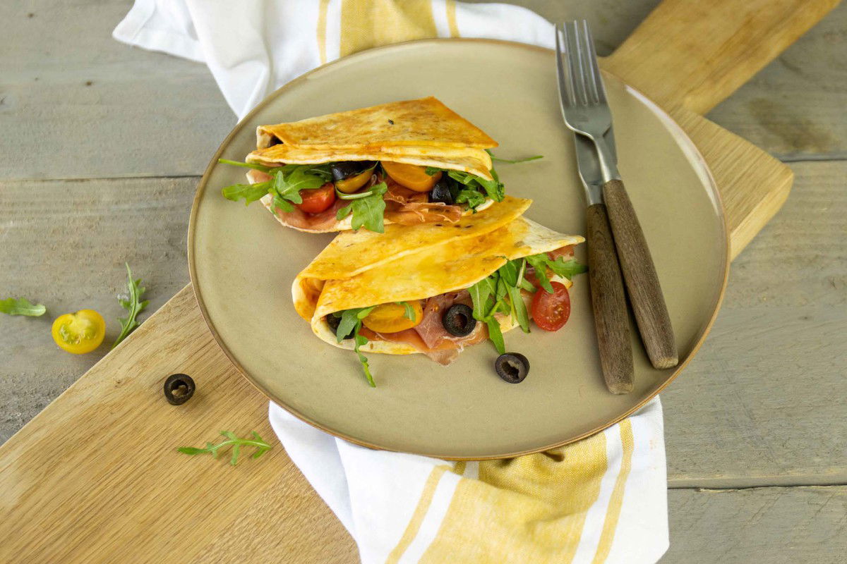 Snelle Quesadilla Met Italiaanse Vulling