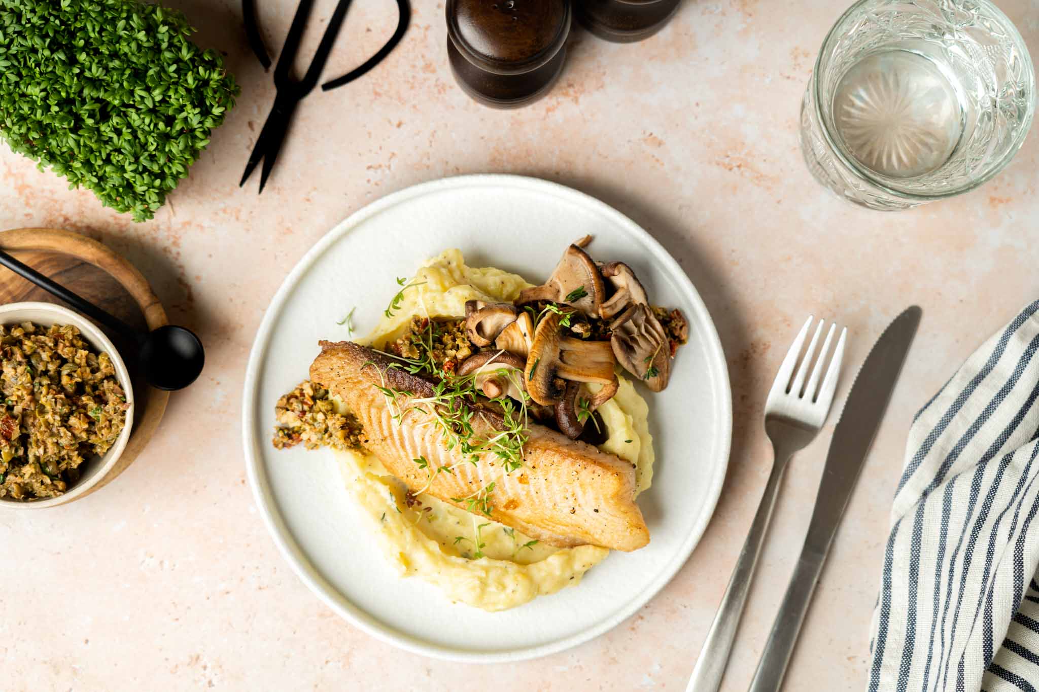 Tilapiafilet Met Paddenstoelen En Kappertjessalsa