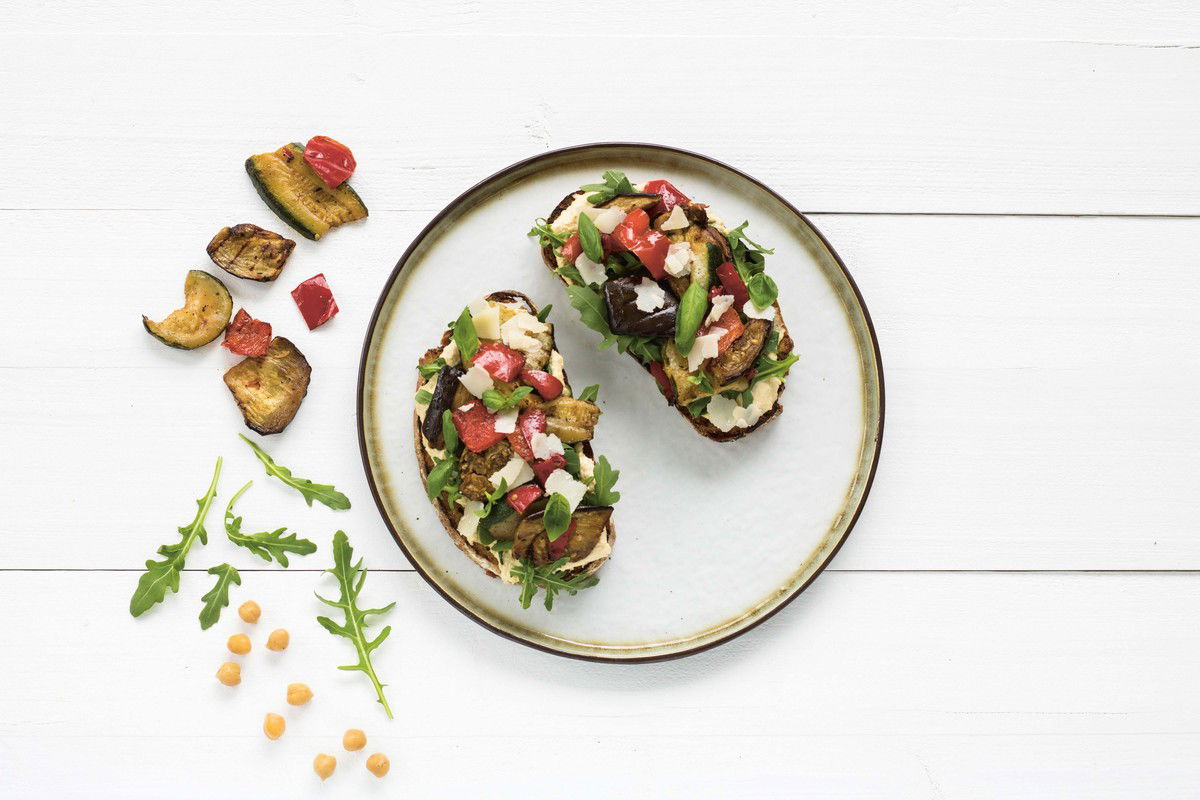 Toast Met Gegrilde Groenten