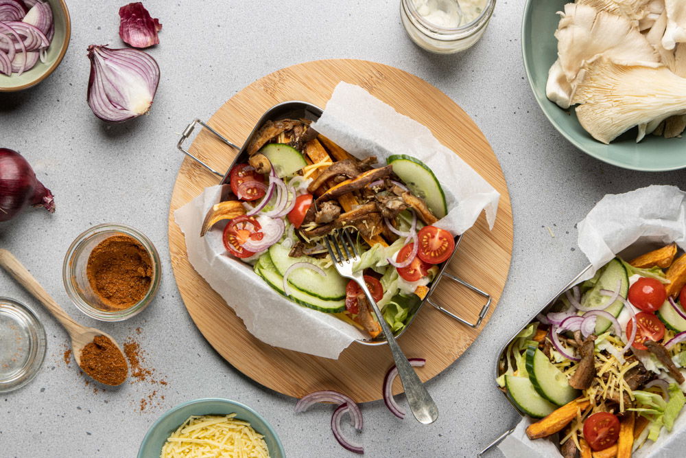 Vegan Kapsalon Met Oesterzwamshoarma