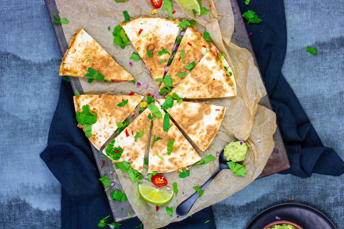 Vegetarische Quesadilla Met Zelfgemaakte Kruidenmix