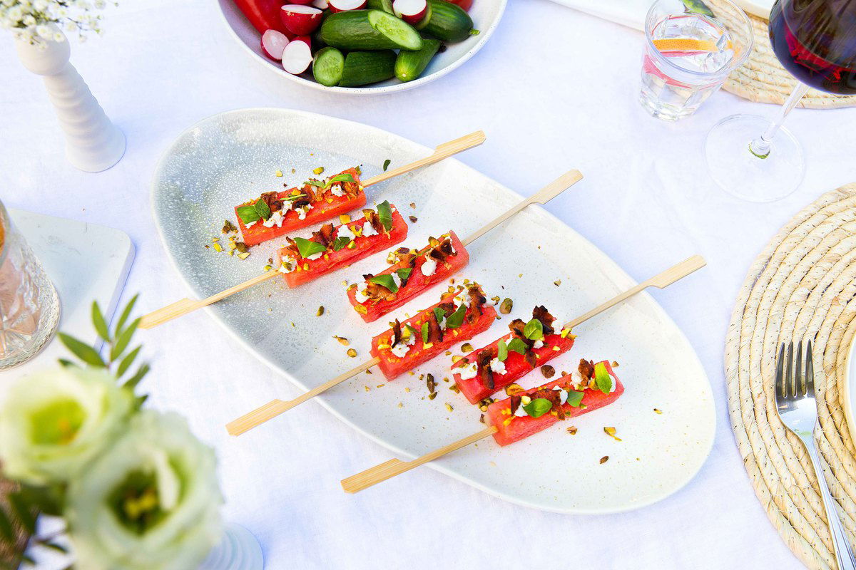 Watermeloenlollys Met Spek En Geitenkaas