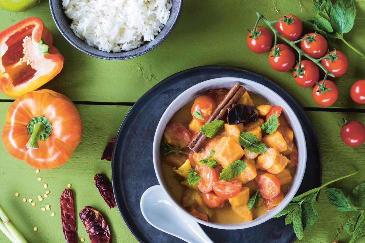 Zoete Aardappelcurry Met Paprika