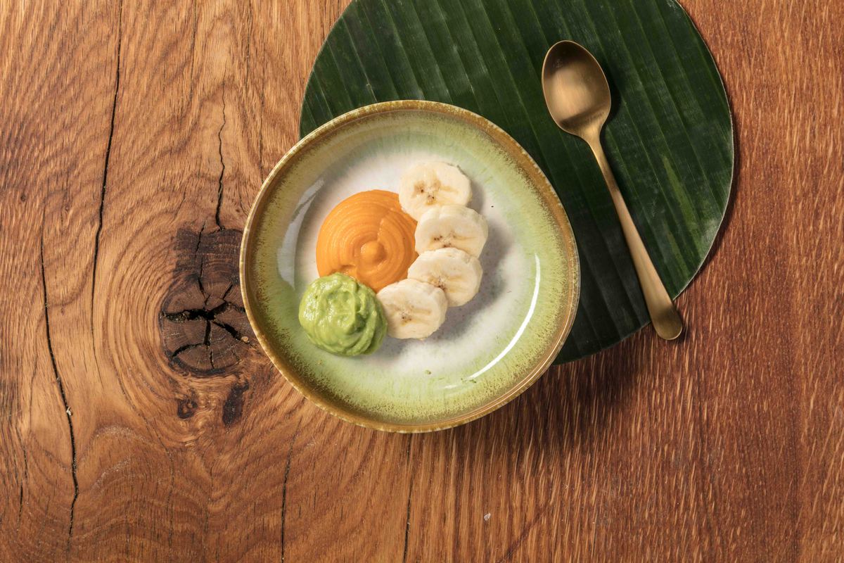 Zoete Aardappelpuree Met Banaan En Avocado Voor Kids