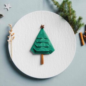 Kerstboomservet vouwen