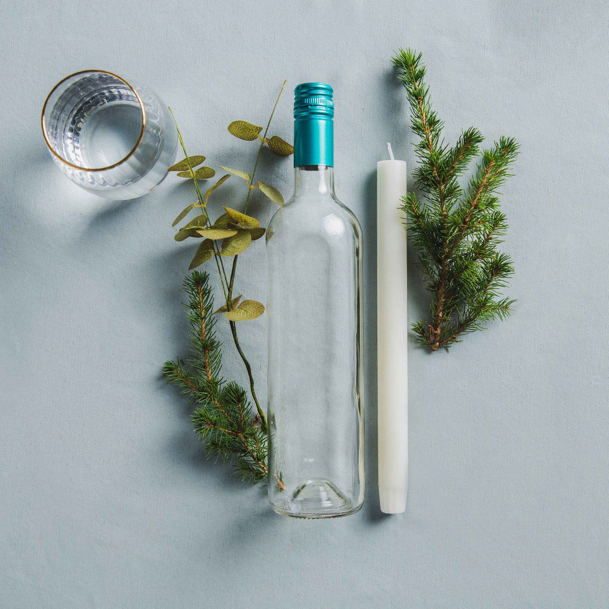 Kandelaar-vaasjes met groen