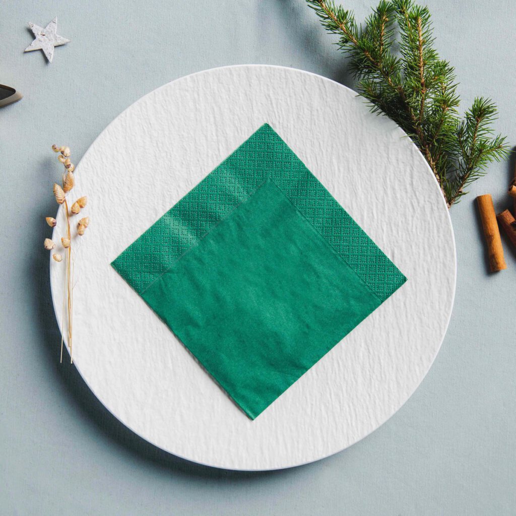 Kerstboomservet vouwen