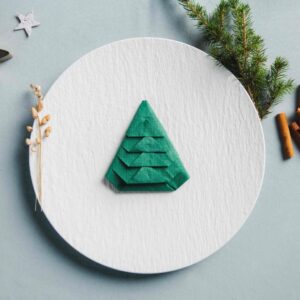 Kerstboomservet vouwen