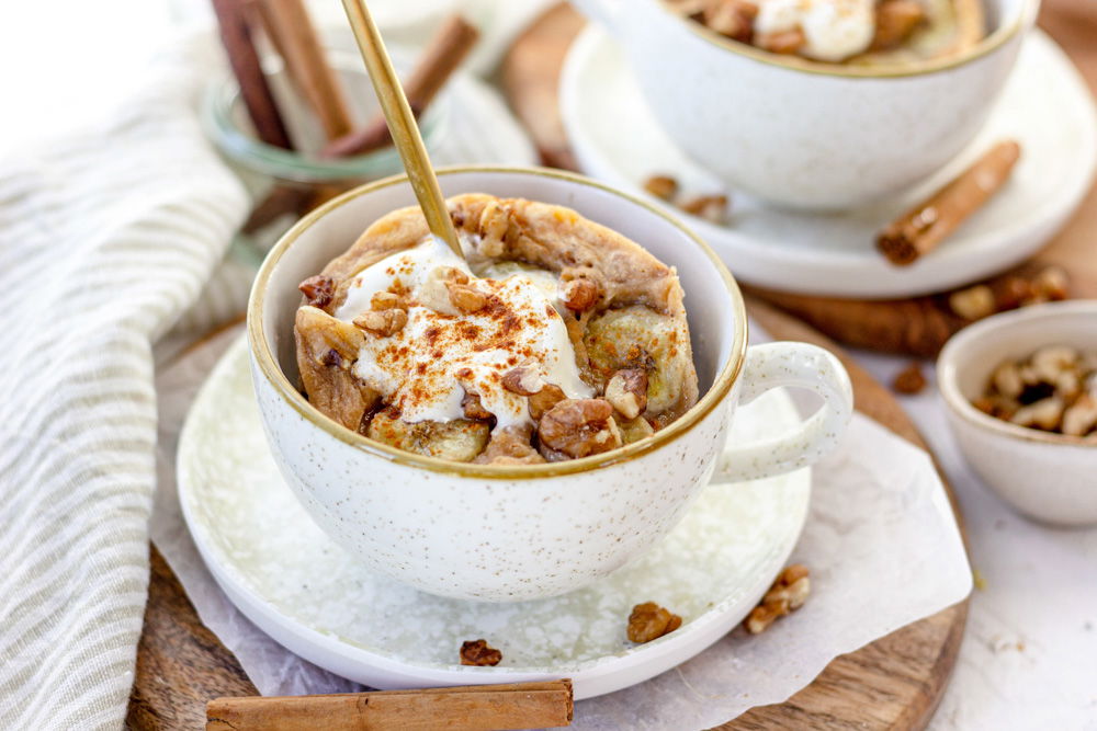 Banaan kaneel mugcake