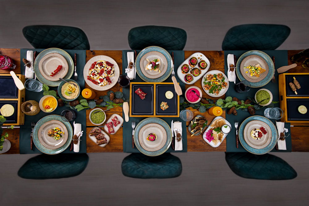 Gourmettafel top down
