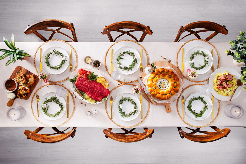 Brunchtafel top down