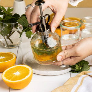 Interieurspray met sinaasappel en munt