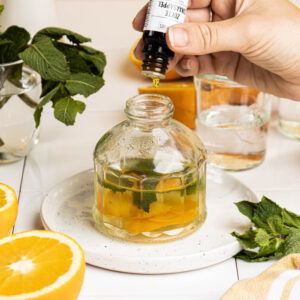 Interieurspray met sinaasappel en munt