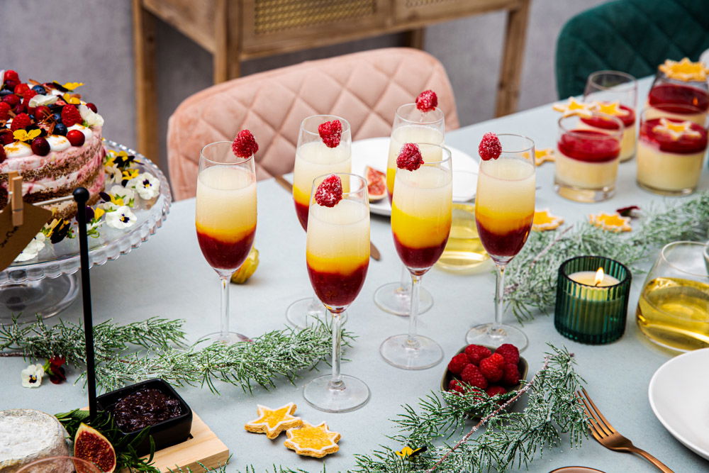 Mango-frambozen sgroppino