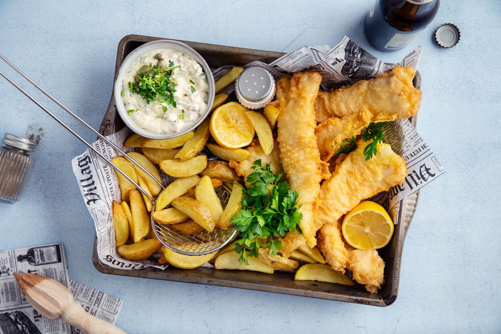 Fish & Chips met bierbeslag en ravigottesaus