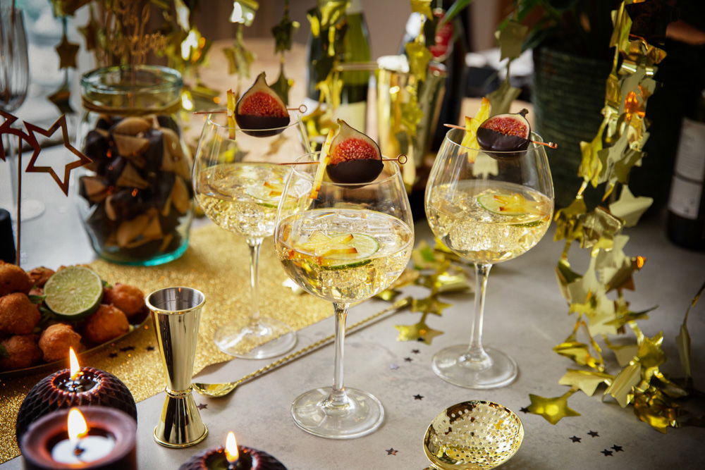 Gingerale mocktail met chocolade vijgen