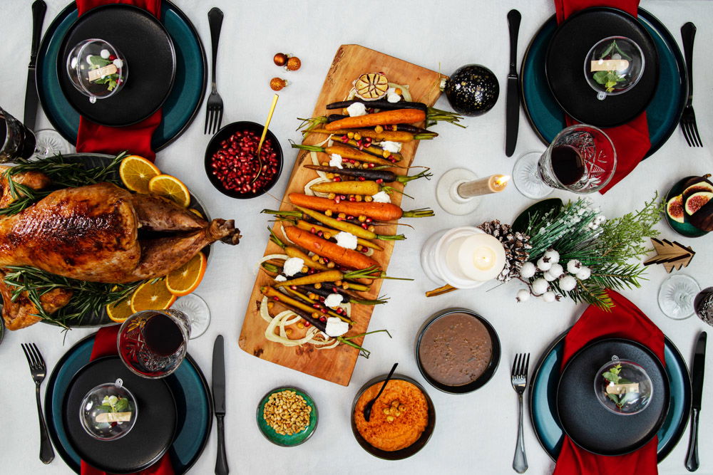 Wortelen uit de oven met kikkererwten en venkel