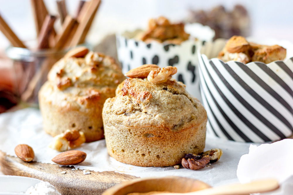Lactosevrije_Bananenbroodmuffins_Met_Noten
