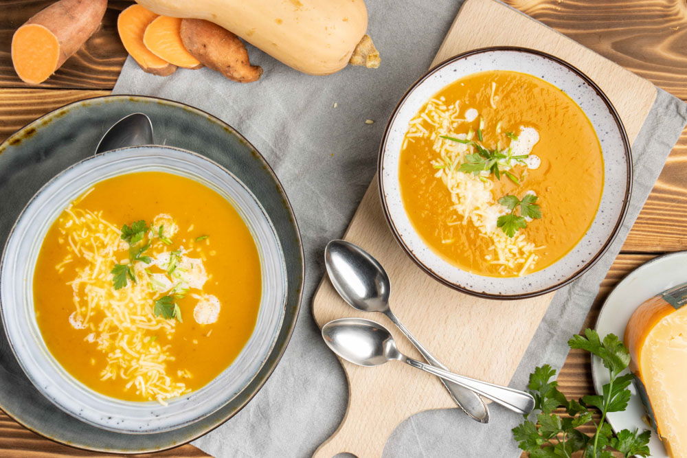 Familierecept Pompoensoep met zoete aardappel