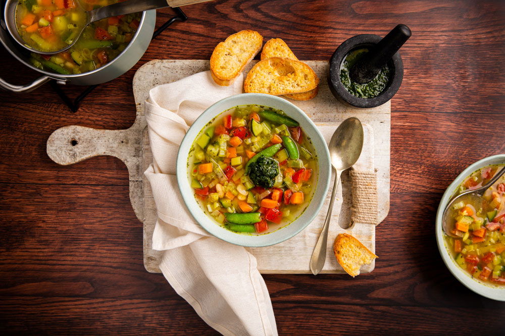 Soupe au pistou met kaascrostini