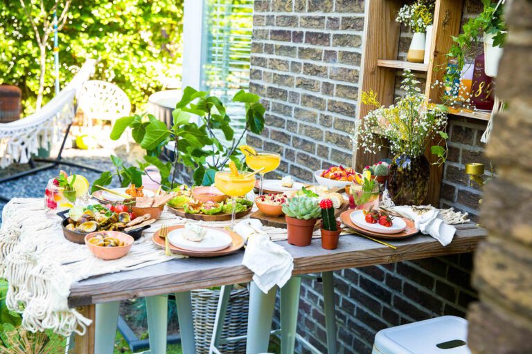 Uitklapbare borreltafel