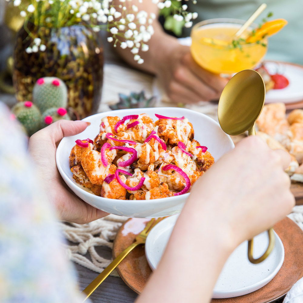 Gekruide bloemkoolroosjes