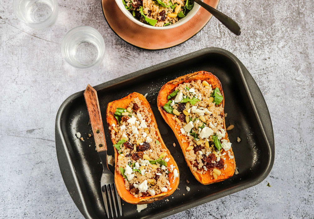 Gevulde Pompoen Uit De Oven Met Couscous