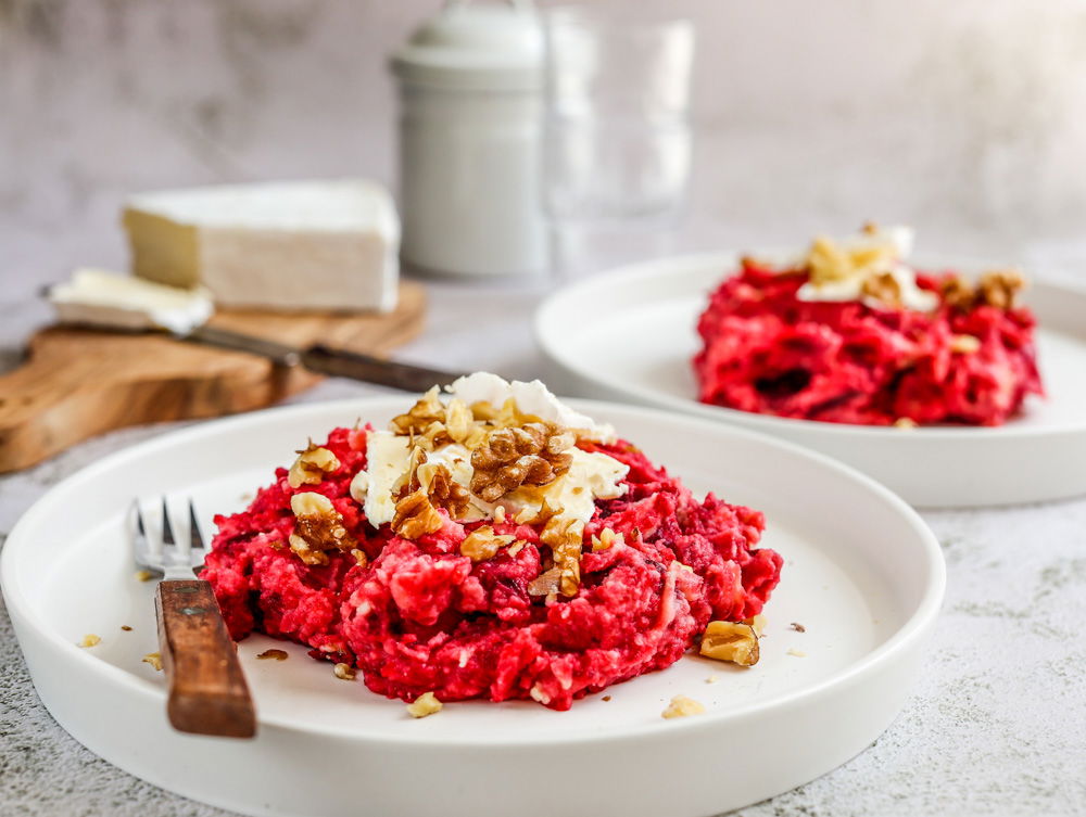 Rode Bietenstamppot Met Appel En Brie