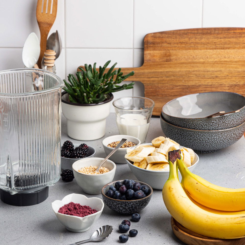 acai smoothie bowl met swirls