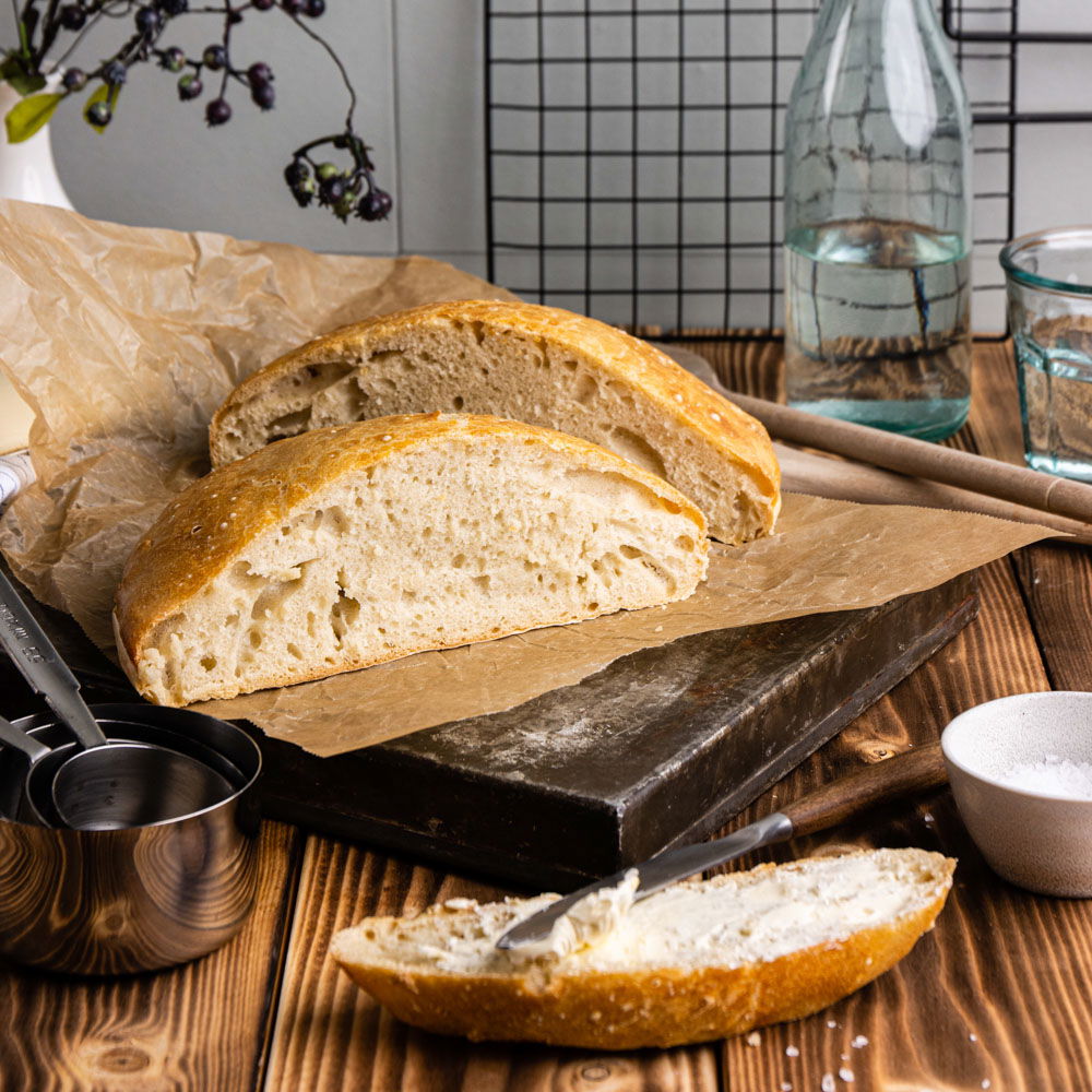 brood bakken zonder kneden