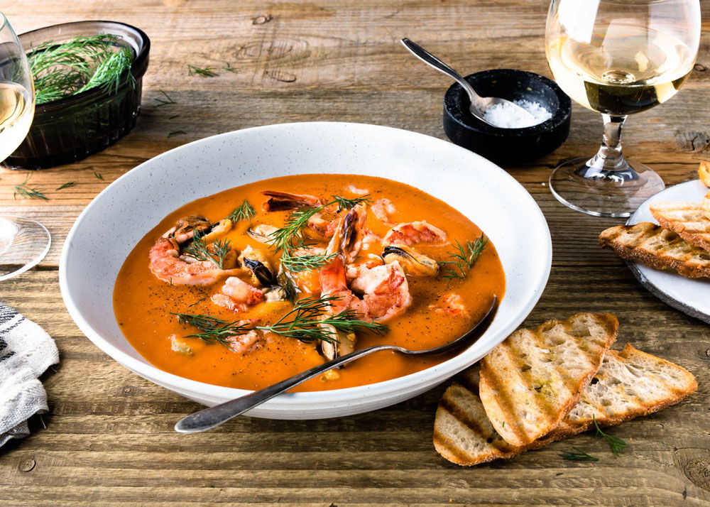 Bisque met zeevruchten