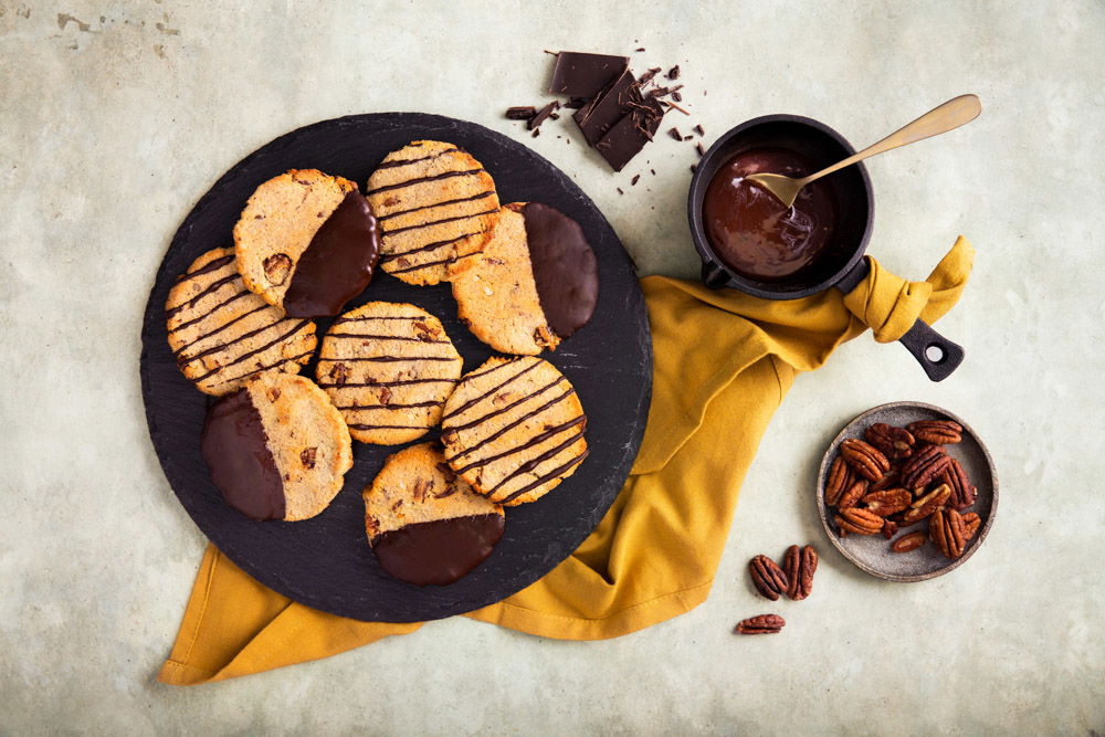 Kokoskoekjes met banaan en pure chocolade