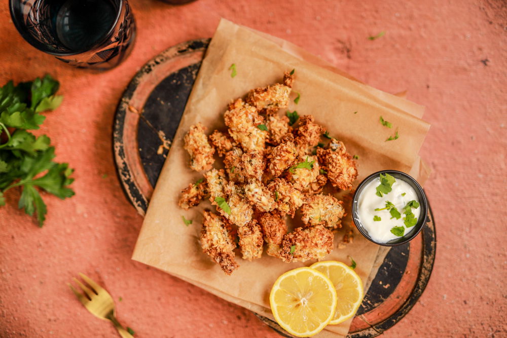 Krokante mosselen uit de airfryer