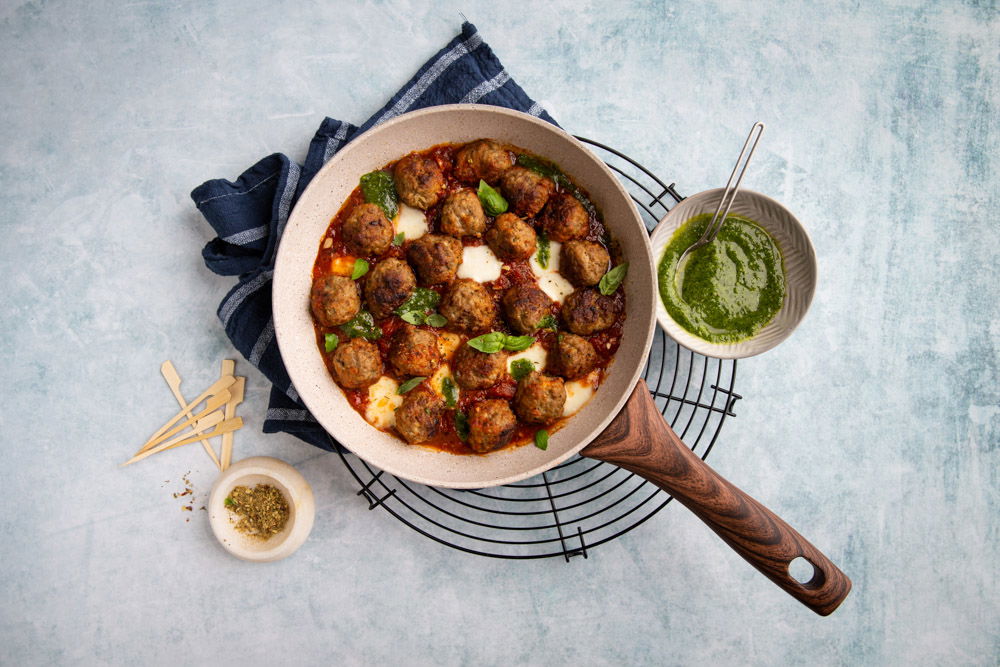 MS Italiaans Italiaanse Gehaktballen In Tomatensaus Met Pesto (1)