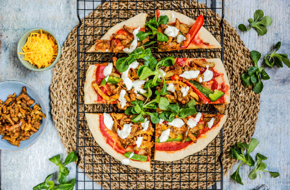 Pizza shoarma uit de airfryer