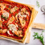 Speltpizza met ricotta en gerookte zalm