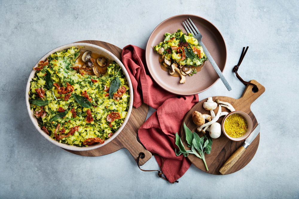 VSZ Boerenkool Boerenkool Oven Stamppot Met Champignon Jus, Pancetta En Krokante Salie (2)