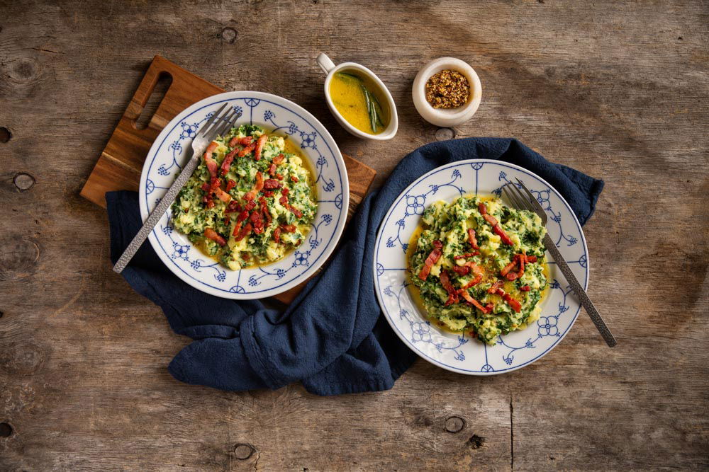 Boerenkool stamppot met spekjes