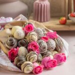 Chocolade aardbeien boeket