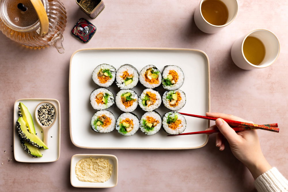 Sushi Met Gemarineerde Oesterzwammen 2