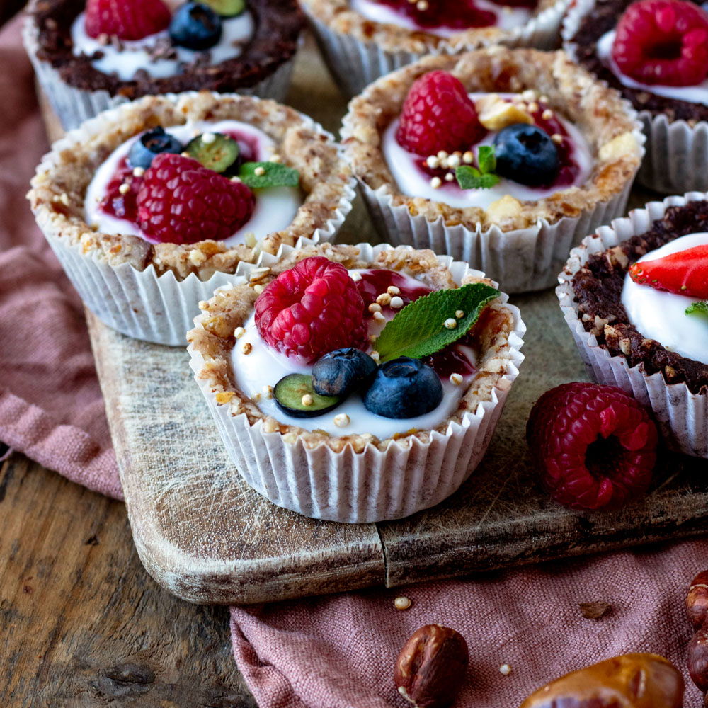 No-bake vegan taartjes (Veggilaine)