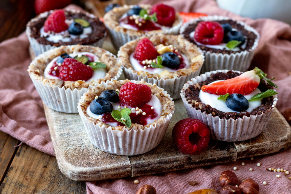 No-bake vegan taartjes (Veggilaine)