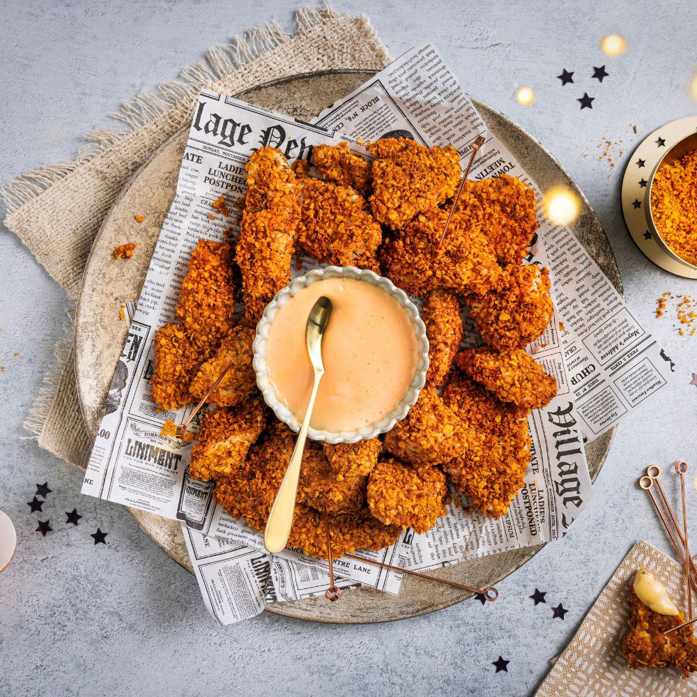 Krokante kip cajun met paprika aioli